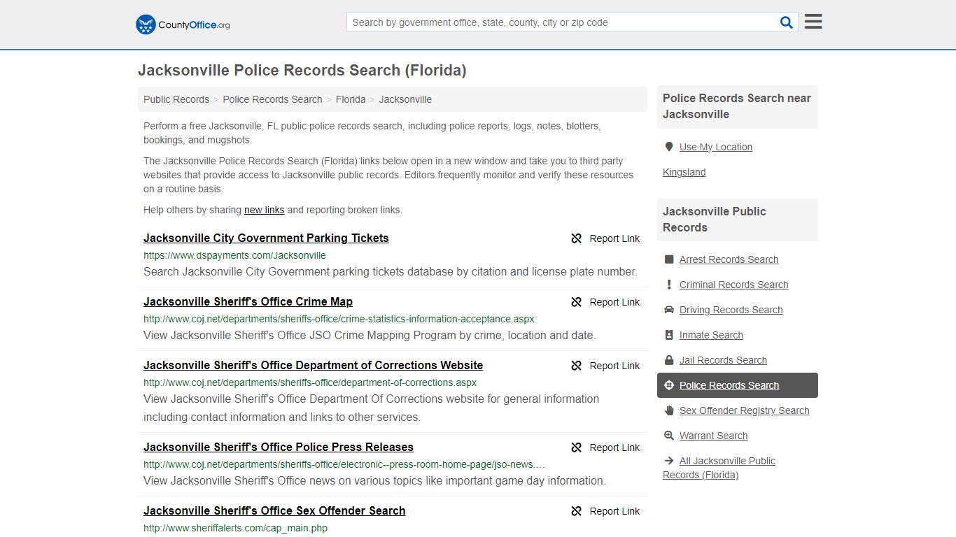 Police Records Search - Jacksonville, FL (Accidents & Arrest Records)